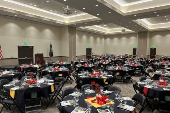 Indoor conference and event space at Mountain America Center in Eastern Idaho's Idaho Falls, a part of Yellowstone Teton Territory.