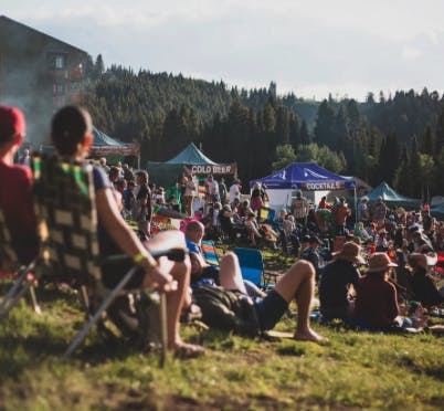 Grand Targhee Bluegrass Festival in Teton Valley, a part of Yellowstone Teton Territory.