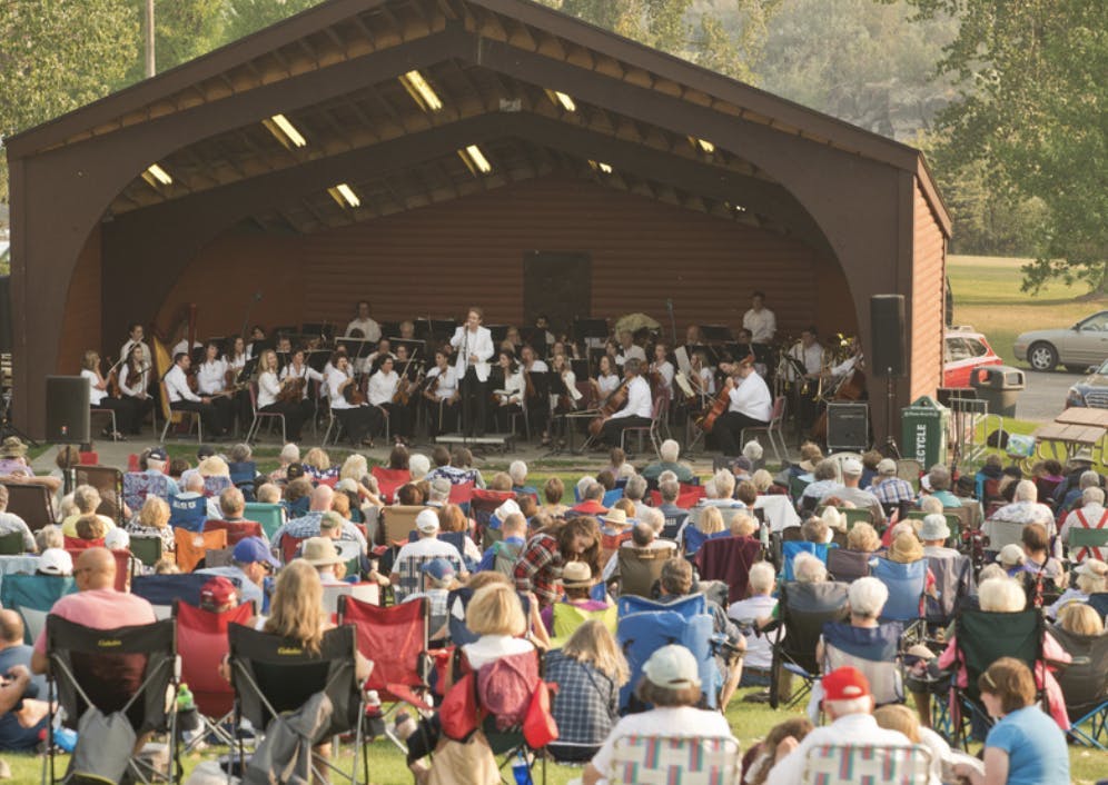 Symphony in the Park in Eastern Idaho's Idaho Falls, a part of Yellowstone Teton Territory.