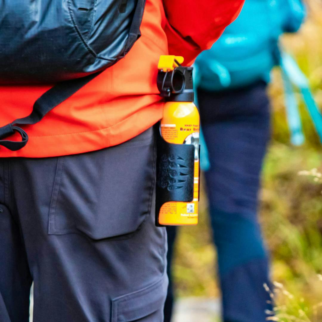 Bear spray on a hiker in Eastern Idaho, a part of the Yellowstone Teton Territory.