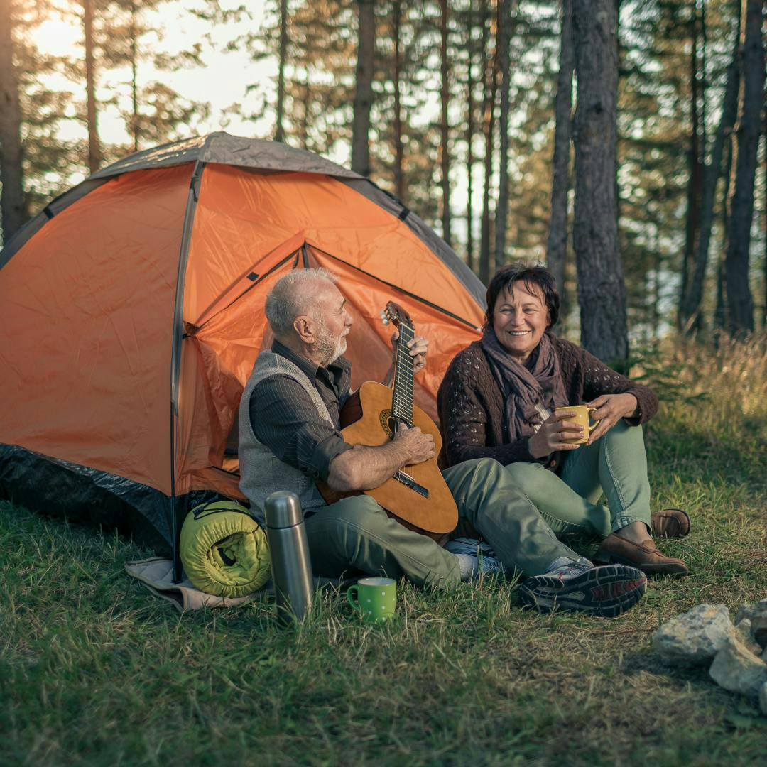 Campers at a managed site in Eastern Idaho and Yellowstone Teton Territory.