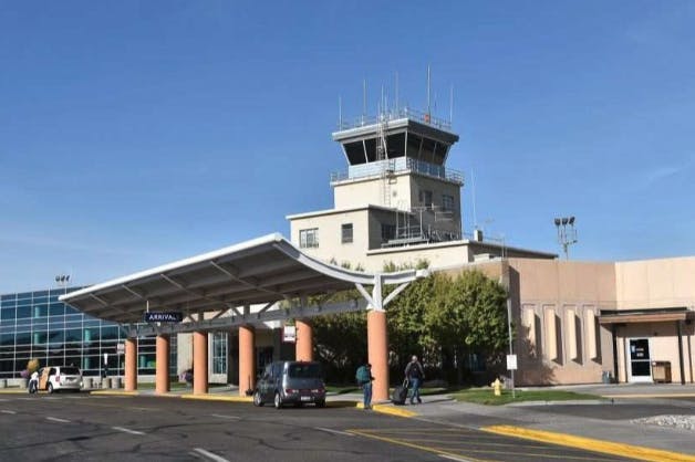 The Idaho Falls Regional Airport exterior in Idaho Falls, ID in Eastern Idaho, a part of Yellowstone Teton Territory.