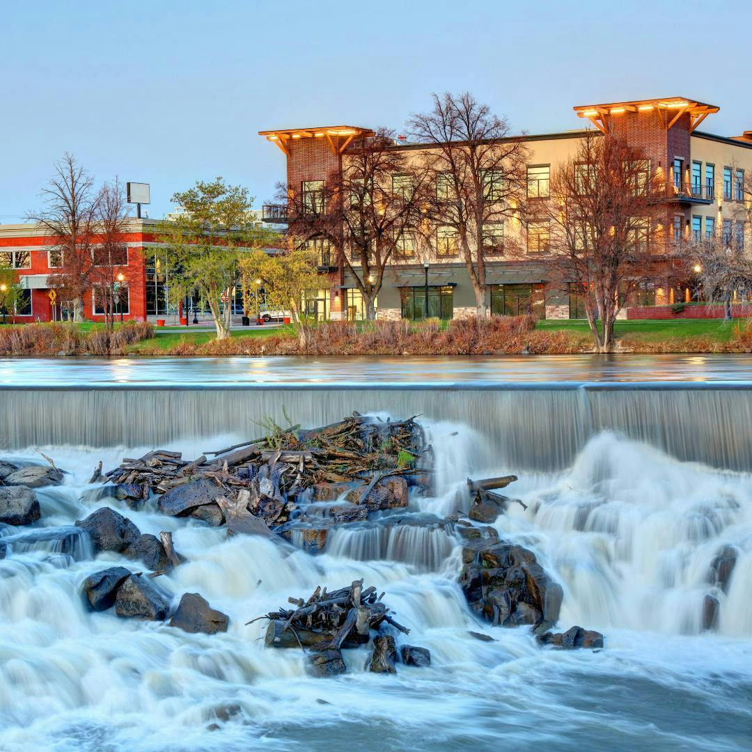 Idaho Falls Idaho in the Fall in Eastern Idaho and Yellowstone Teton Territory.