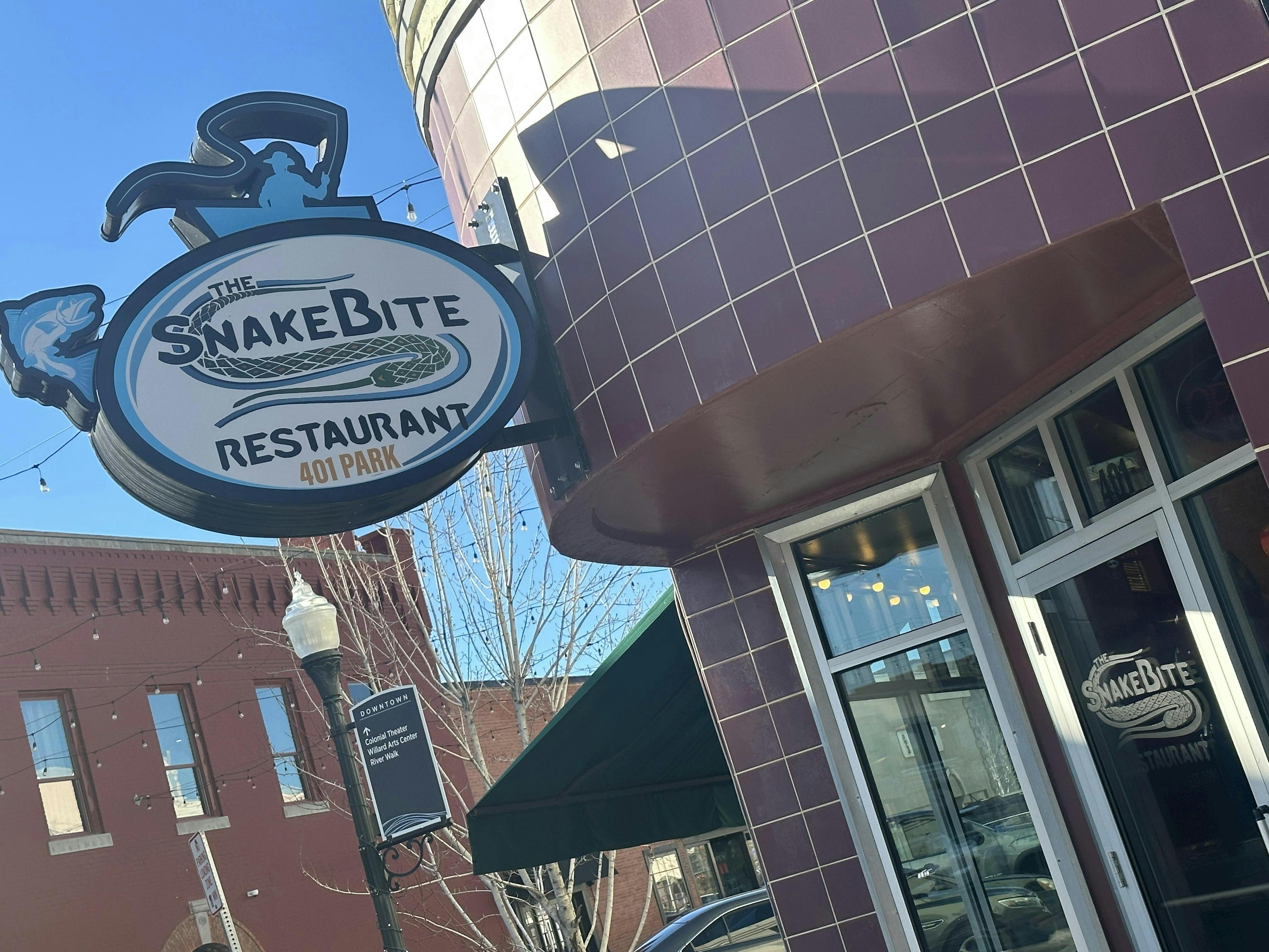 The Snakebite Restaurant in downtown Idaho Falls, Idaho.