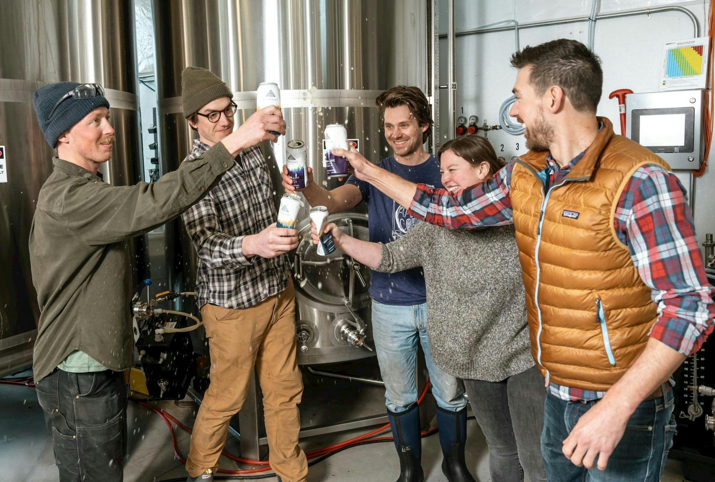 A group toasts at High Point Cider in Victor Idaho, Teton Valley in Yellowstone Teton Territory.
