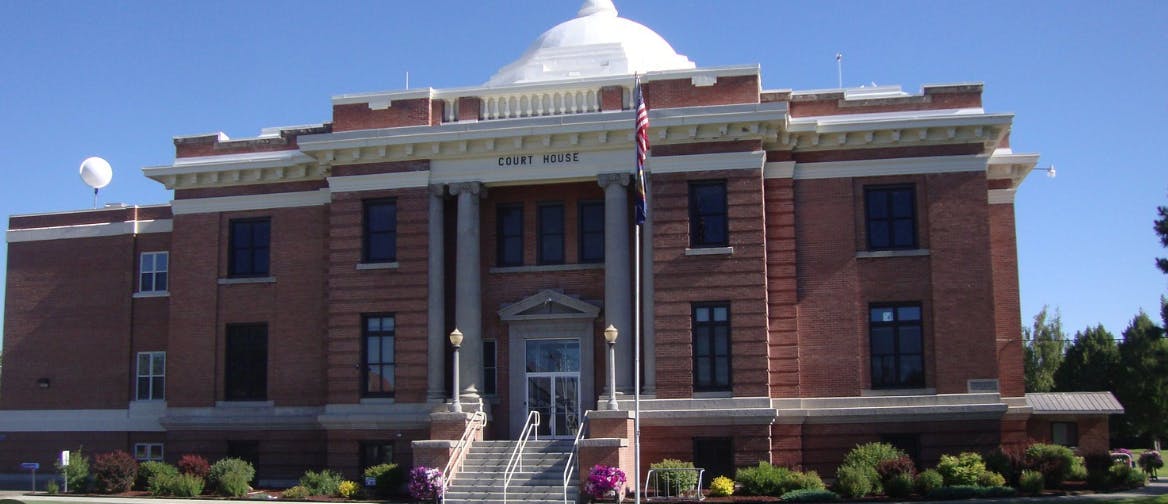 The Historic Court House in St. Anthony in Yellowstone Teton Territory.